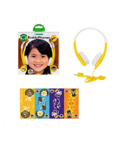 Παιδικά ακουστικά BuddyPhones - CONNECT, κίτρινα - 3