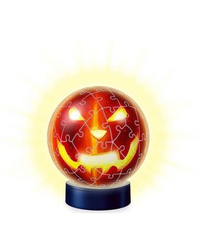 Παζλ  3D Ravensburger  72 κομμάτια - Φωτιζόμενη Halloween κολοκύθα - 2