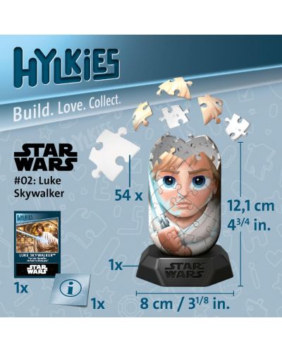 3D Пъзел Ravensburger από 54 κομμάτια - Star Wars: Luke Skywalker - 3