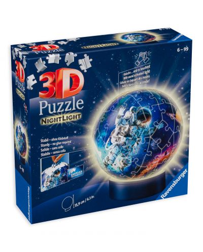 3D παζλ Ravensburger  72 τεμαχίων- Αστροναύτης που λάμπει - 1