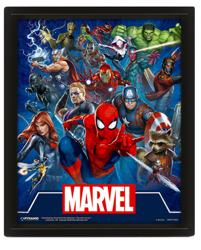3D αφίσα με κορνίζα Pyramid Marvel: Avengers - The Avengers - 1