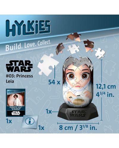 3D Пъзел Ravensburger από 54 κομμάτια - Star Wars: Princess Leia - 3