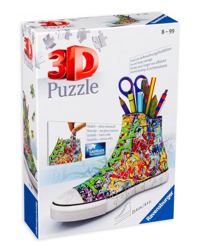 3D Παζλ Ravensburger 108 κομμάτια - Παπούτσια, γκράφιτι  - 1