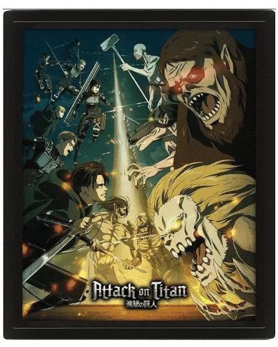 3D αφίσα με κορνίζα Pyramid Animation: Attack on Titan - Special Ops Squad Vs Titans - 1