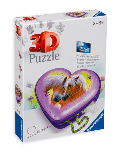 3D παζλ Ravensburger  54 τεμαχίων-Κουτιά κοσμημάτων, καρδιά - 1