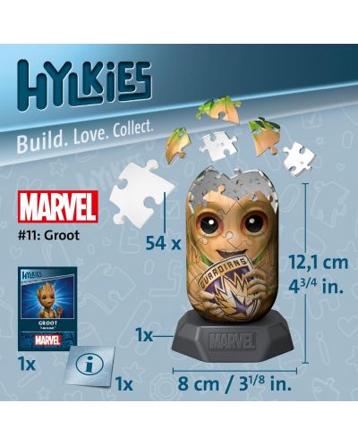 3D Пъзел Ravensburger από 54 κομμάτια - Marvel: Groot - 3