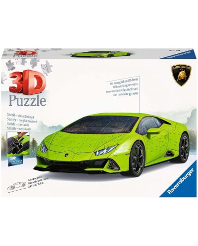 Παζλ 3D Ravensburger 108 κομμάτια - Lamborghini Huracán EVO Verde - 1