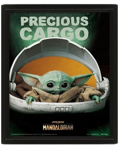3D αφίσα με κορνίζα  Pyramid Television: The Mandalorian - Precious Cargo	 - 1