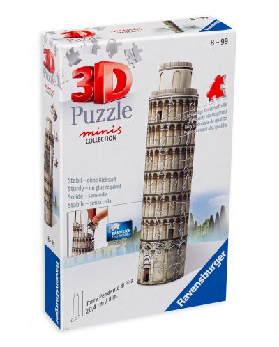 3D Παζλ Ravensburger από 54 κομμάτια - Μίνι Πύργος της Πίζας - 1