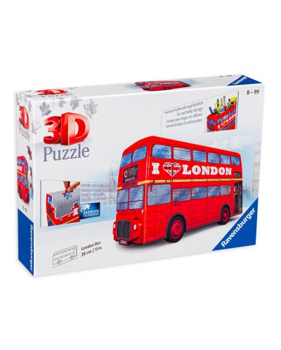 3D παζλ Ravensburger 216 κομμάτια - Μολυβοθήκη Λεωφορείο Λονδίνου   - 1