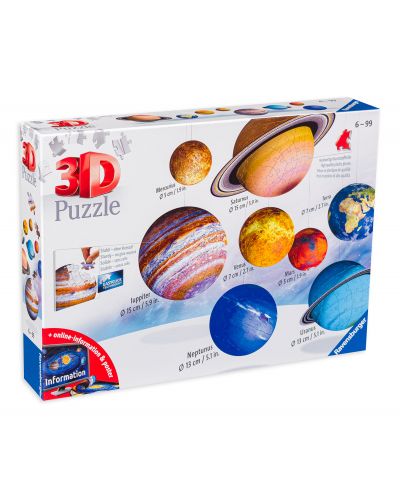 3D παζλ Ravensburger 522 κομμάτια - Το ηλιακό σύστημα - 1