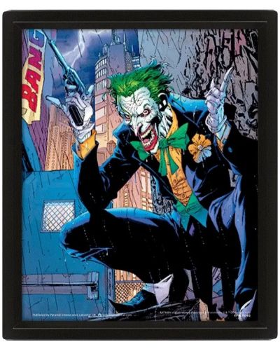 3D αφίσα με κορνίζα  Pyramid DC Comics: Batman - The Joker (Bang) - 1
