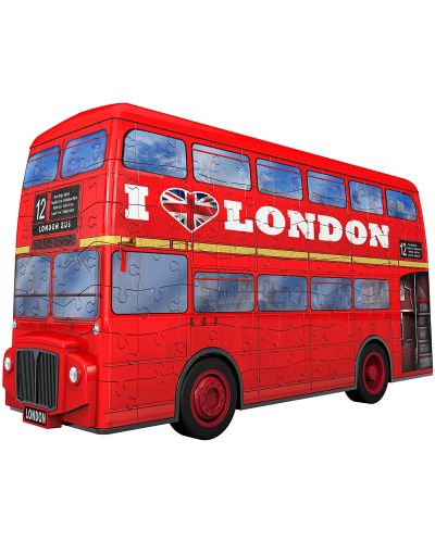 3D παζλ Ravensburger 216 κομμάτια - Μολυβοθήκη Λεωφορείο Λονδίνου   - 2