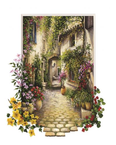 Παζλ Art Puzzle 500 κομμάτια - Στο μικρό χωριουδάκι με τα λουλούδια, Eric Erwin - 2