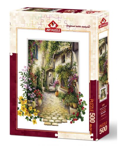 Παζλ Art Puzzle 500 κομμάτια - Στο μικρό χωριουδάκι με τα λουλούδια, Eric Erwin - 1