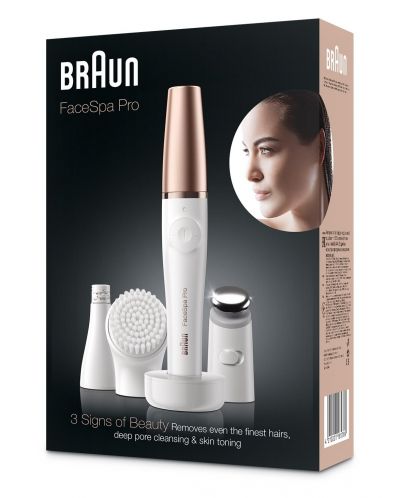 Πολυλειτουργική συσκευή προσώπου  Braun - FaceSpa Pro 911,λευκό    - 2