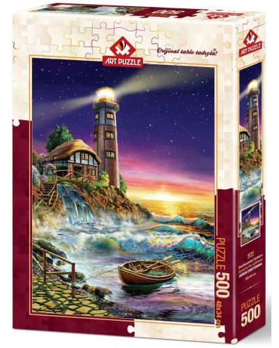 Παζλ Art Puzzle 500 κομμάτια - Ηλιοβασίλεμα δίπλα στον φάρο , Adrian Chesterman - 1