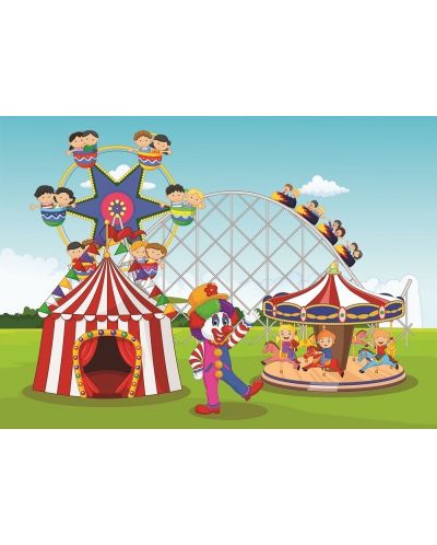 Παζλ Art Puzzle 2 σε 1 - Το τσίρκο και το διασκεδαστικό πανηγύρι  - 3