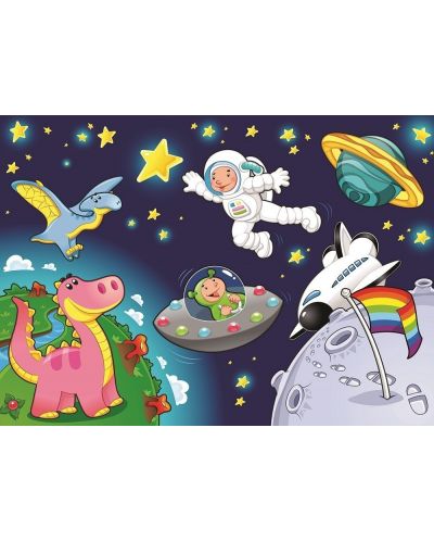 Παζλ Art Puzzle 2 σε 1 - Ο αστροναύτης και το μωρό Πήγασος - 2