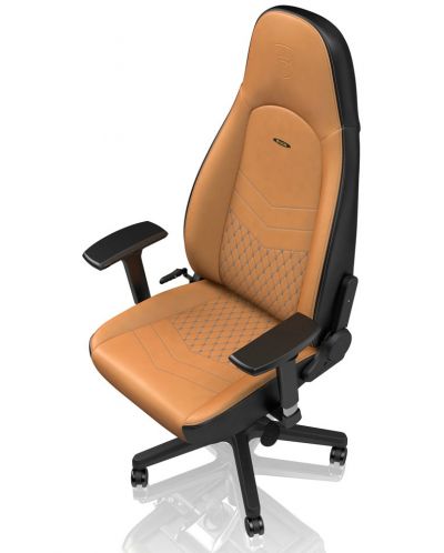 Καρέκλα gaming noblechairs - ICON, φυσικό δέρμα, cognac/black - 4