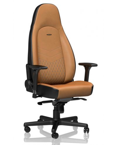 Καρέκλα gaming noblechairs - ICON, φυσικό δέρμα, cognac/black - 5