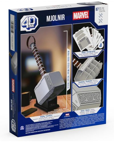 Παζλ 4D Spin Master 87 κομμάτια - Marvel: Mjolnir Thor's Hammer - 3