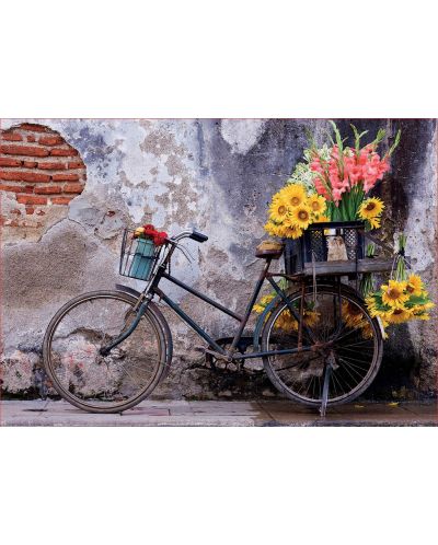 Παζλ Educa 500 κομμάτια - Ποδήλατο με Λουλούδια - 2
