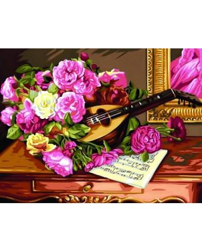 Δημιουργικό σετ ζωγραφικής KSG Crafts - Αριστούργημα, Τριαντάφυλλα - 2