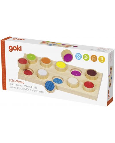 Ξύλινο παιχνίδι μνήμης Goki - Αφή - 2