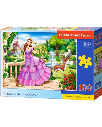 Παζλ Castorland 100 κομμάτια -Πριγκίπισσα στον Βασιλικό Κήπο - 1