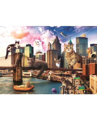 Παζλ Trefl 1000 κομμάτια - Γάτες στη Νέα Υόρκη - 2