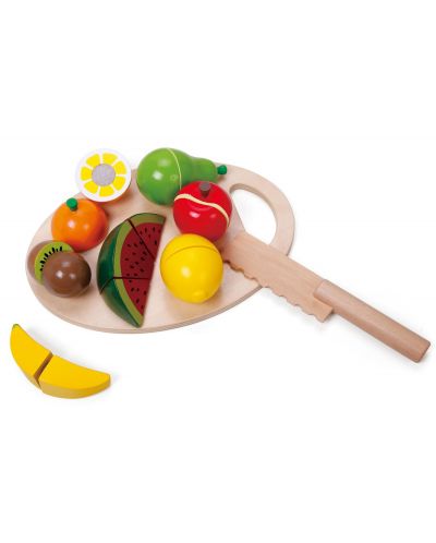 Παιδικό σετ κοπής Classic World - Φρούτα, από ξύλο - 1
