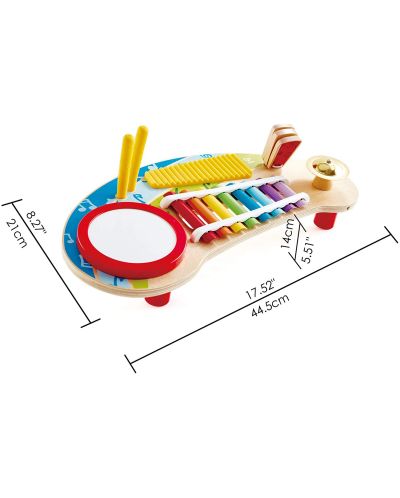 Παιδικό μουσικό τραπέζι Hape - 5 μουσικά όργανα. ξύλινο - 6