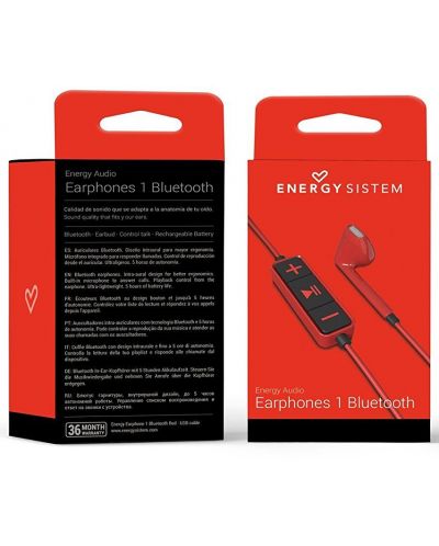 Ακουστικά Energy Sistem 1, In-Ear - κόκκινα - 4