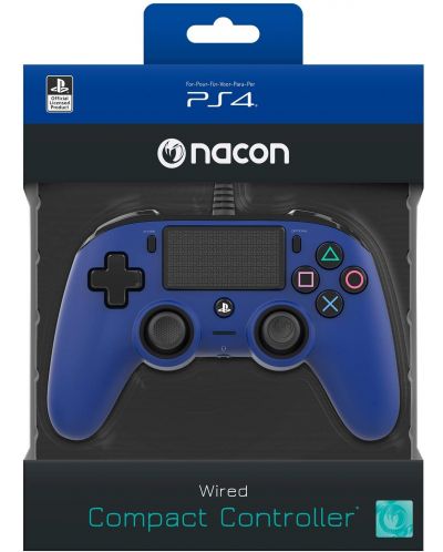 Χειριστήριο Nacon за PS4 - Wired Compact, μπλε - 4