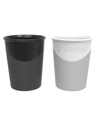  Σετ δύο κύπελλα   Twistshake - Λευκό και μαύρο, 170 ml - 1