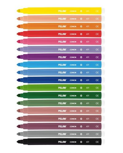 Σετ μαρκαδόροι 18 χρωμάτων Milan – Conic tip - 2