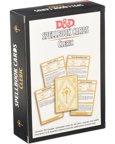 Πρόσθετο για Παιχνίδι ρόλων Dungeons & Dragons - Spellbook Cards: Cleric - 2