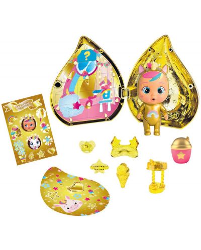 Μίνι κούκλα που κλαίει με χρυσά δάκρυα IMC Toys Cry Babies Magic Tears - Golden, ποικιλία - 1