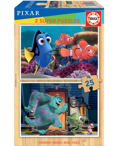 Παζλ Educa από 2 x 25 κομμάτια -Finding Nemo, Goblins Ltd - 1