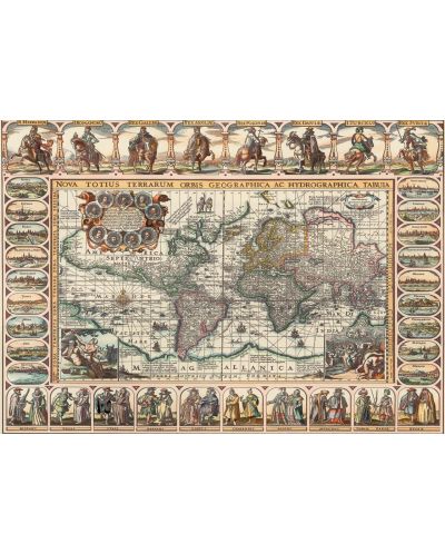 Παζλ Art Puzzle 1000 κομμάτια - Αρχαίος Παγκόσμιος Χάρτης - 2