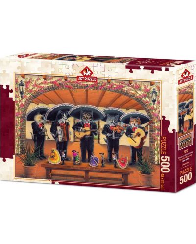 Παζλ Art Puzzle 500 κομμάτια - Ορχήστρα Meow Flamenco, Don Roth - 1
