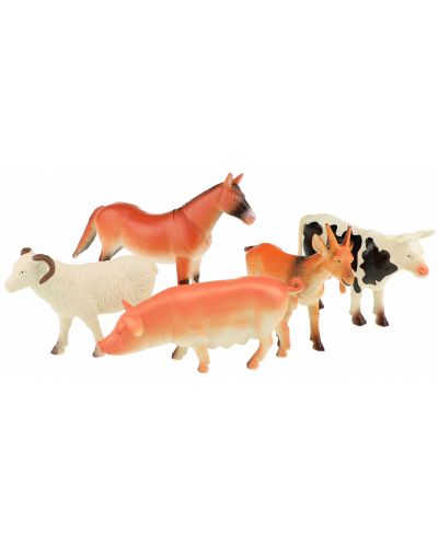 Σετ φιγούρες Toi Toys Animal World - Deluxe, Κατοικίδια, 5 τεμάχια - 1