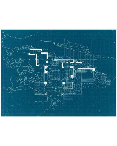 Παζλ δύο όψεων  Galison 500 κομμάτια - Κατοικία Fallingwater, Frank Lloyd Wright - 3