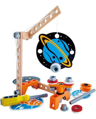 Ξύλινος κατασκευαστής Hape Junior Inventor - Επιστημονικό εργαστήριο με μαγνήτες - 3