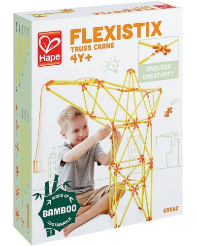 Κατασκευαστής από ράβδους μπαμπού Hape Flexistix - Γερανός - 1