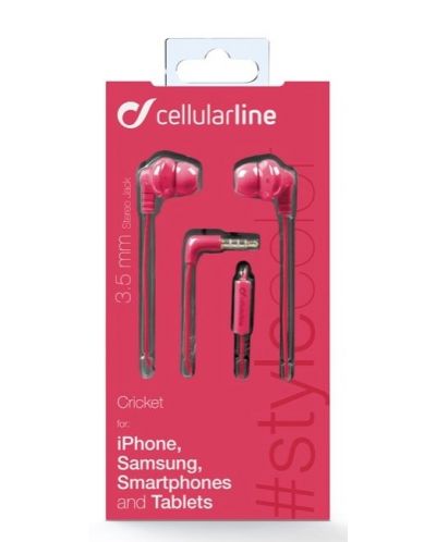 Ακουστικά με μικρόφωνο Cellularline - Smarty, κόκκινα - 2