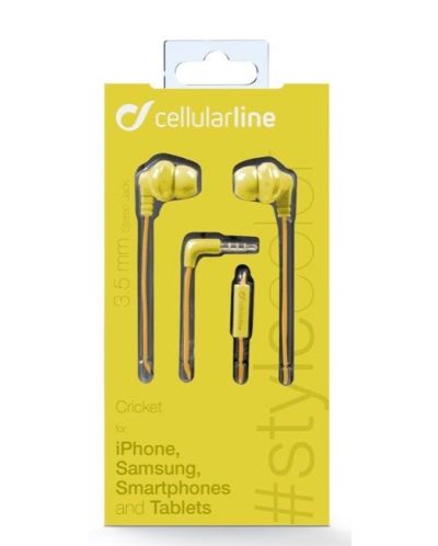 Ακουστικά με μικρόφωνο Cellularline - Smarty, κίτρινα - 2