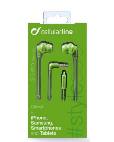 Ακουστικά με μικρόφωνο Cellularline - Smarty, πράσινa - 2