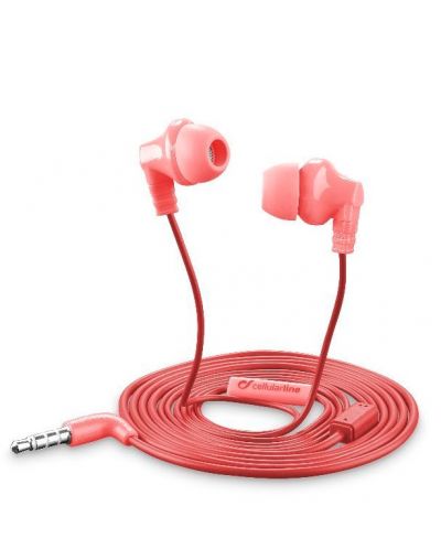 Ακουστικά με μικρόφωνο Cellularline - Smarty, κόκκινα - 1